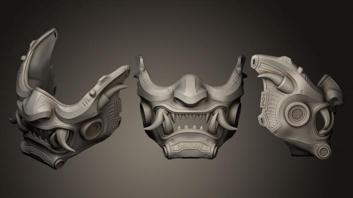 Masks and muzzles of animals (MSKJ_0135) 3D model for CNC machine